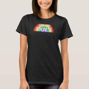 Camiseta Las Mujeres Vintage El Amor Arcoiris Y La Amabilid