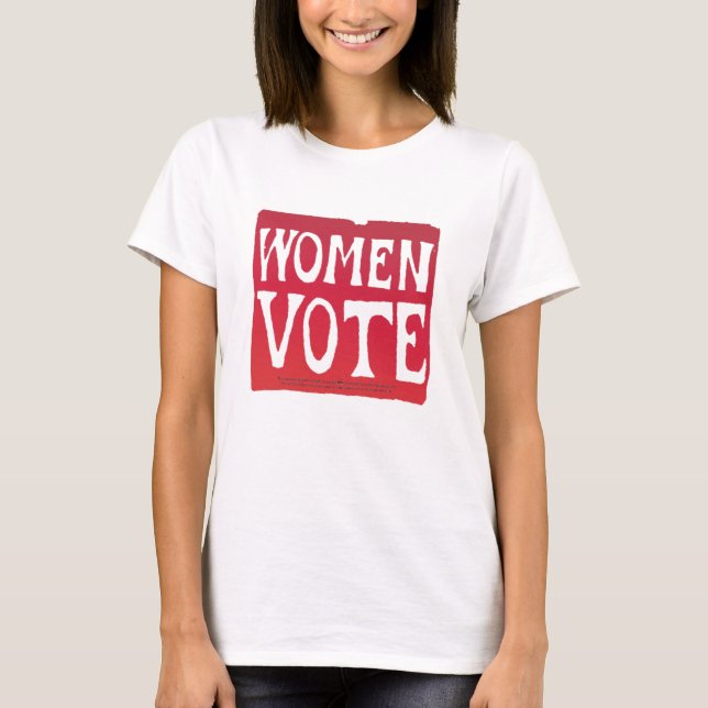 Camiseta Las mujeres votan - Rosa persistente (Anverso)