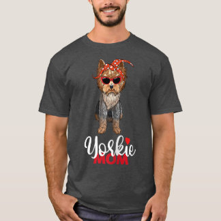 Camiseta Las mujeres yorkie mamá amo a Yorkshire Terrier