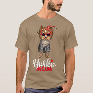 Camiseta Las mujeres yorkie mamá amo a Yorkshire Terrier