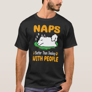 Camiseta Las Napas De Perro Samoyed Mejor Que Tratar Con La