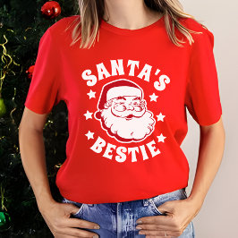 Camiseta Las Navidades modernas de las mujeres rojas de Ret