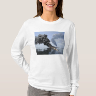 Camiseta Las nubes oscuras del humo y del fuego emergen 3