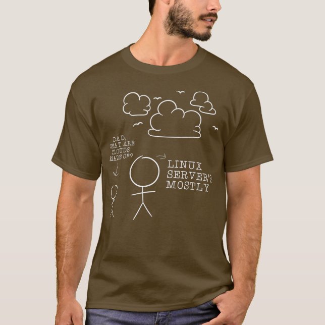 Camiseta Las Nubes Son Servidores Linu La Mayoría De Ellos  (Anverso)