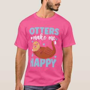 Camiseta Las nutrias nutrias me hacen feliz Otter