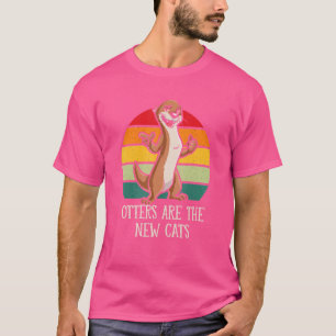 Camiseta Las nutrias son los nuevos gatos divertido humor a