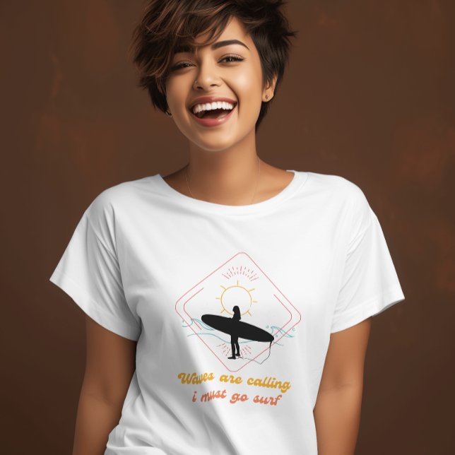 Camiseta las olas dicen que debo ir a la antigua Funny Gráf (Subido por el creador)