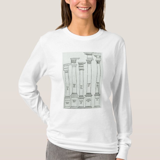 Camiseta Las órdenes de la arquitectura (Anverso)