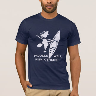 Camiseta Las paletas del kajak del mar manan blanco