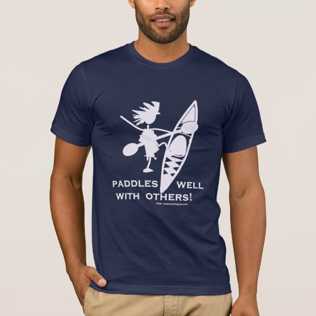 Camiseta Las paletas del kajak del mar manan blanco (Anverso)