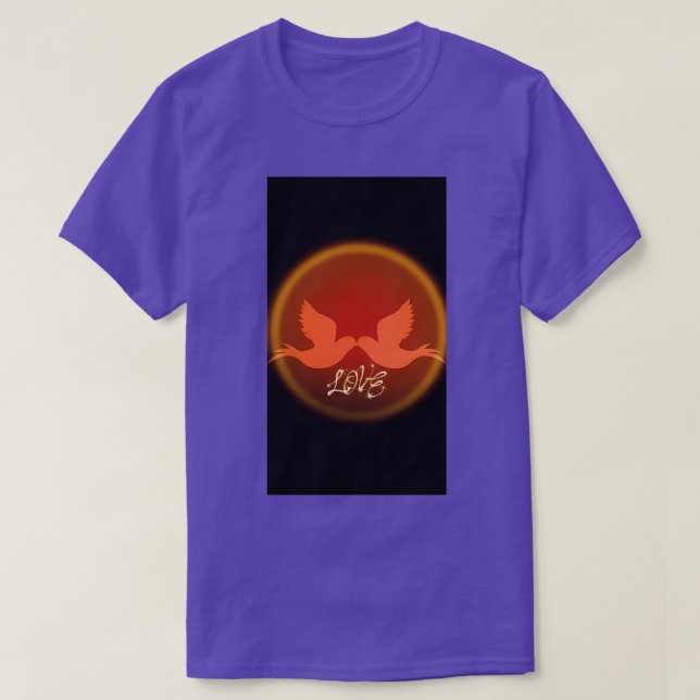 Camiseta Las palomas rojas adoran el especial velentino (Diseño del anverso)