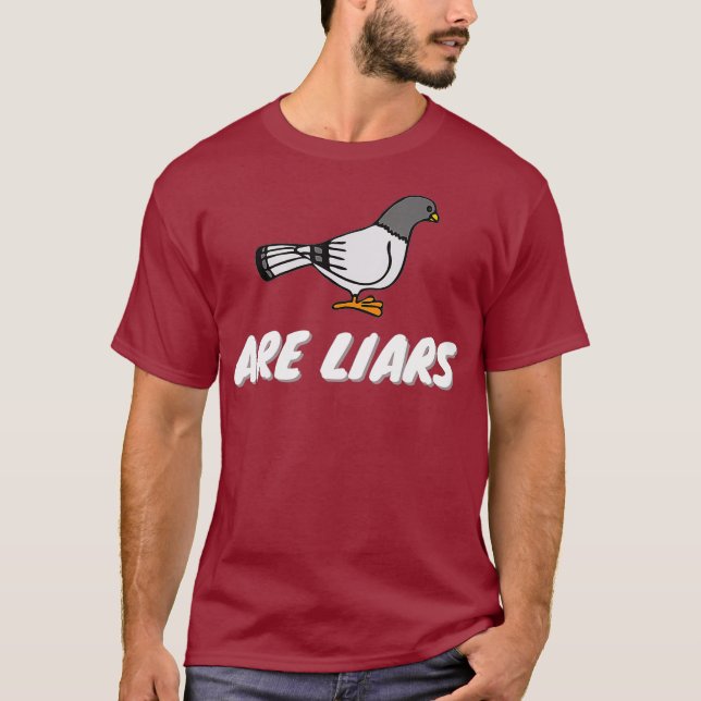 Camiseta Las Palomas Son Mentiras Aves Arent Regalos De Esp (Anverso)