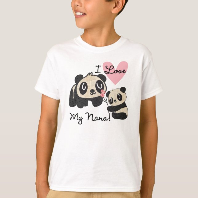Camiseta Las pandas I aman a mi Nana (Anverso)