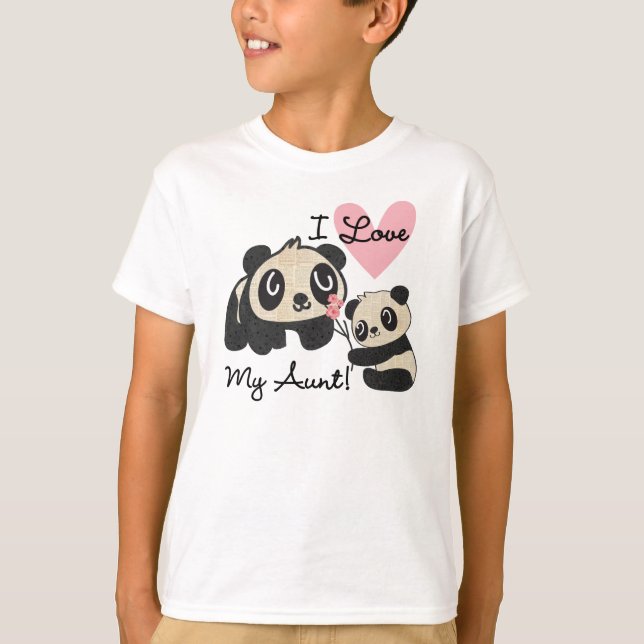 Camiseta Las pandas I aman a mi tía (Anverso)