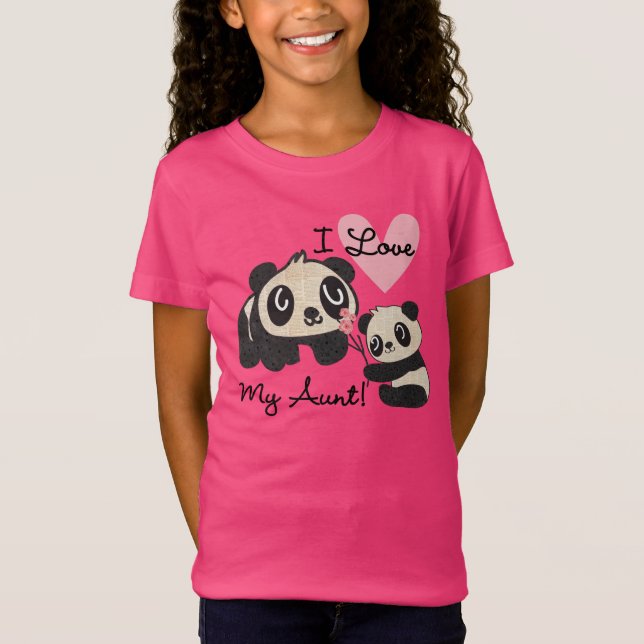Camiseta Las pandas I aman a mi tía (Anverso)
