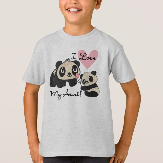 Camiseta Las pandas I aman a mi tía (Anverso)