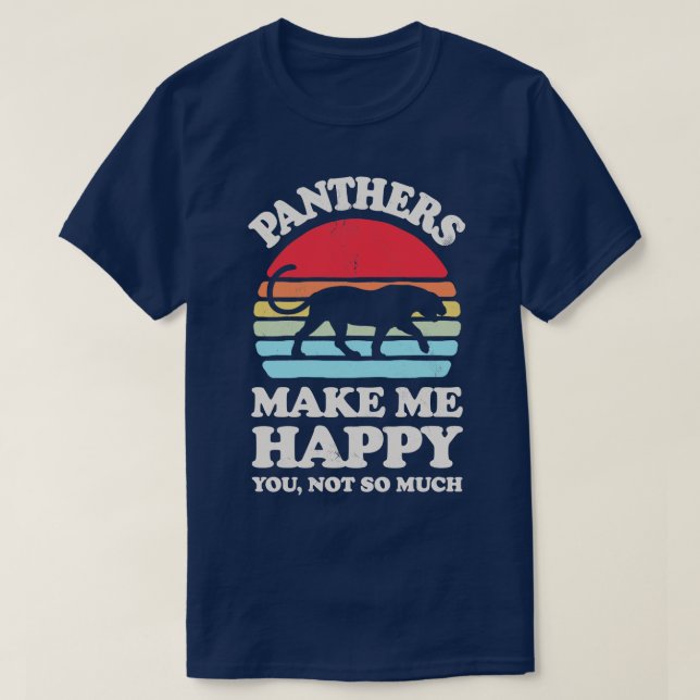Camiseta Las panteras me hacen feliz Sunset Retro para los  (Diseño del anverso)