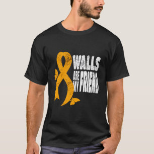 Camiseta Las Paredes Son Mi Amigo Graciosa Sra Esclerosis M