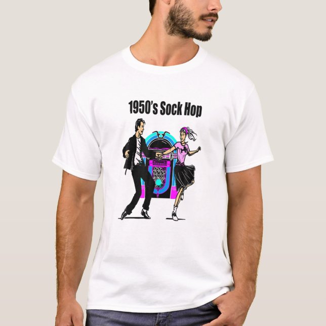 Camiseta Las Parejas De Sock Hop De Los Años 50 Coinciden C (Anverso)
