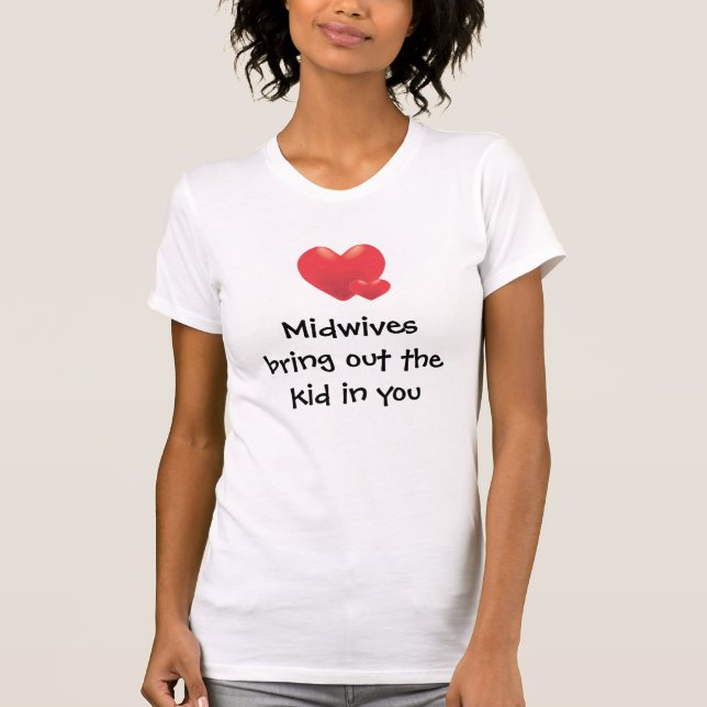 Camiseta ¡Las parteras son diversión! (Anverso)