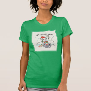 Camiseta Las patas de Santa el tienen un día de fiesta d