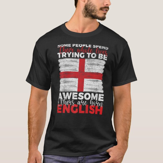 Camiseta Las personas alucinantes nacen inglés Inglaterra (Anverso)