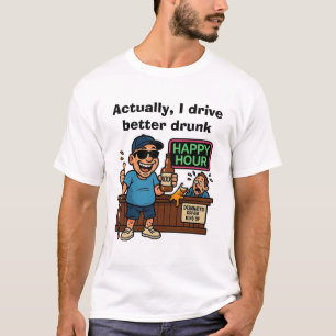 Camiseta Las personas ciegas conducen mejor que los borrach