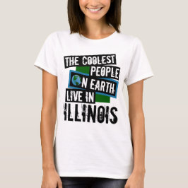 Camiseta Las personas más frías de la Tierra viven en Illin