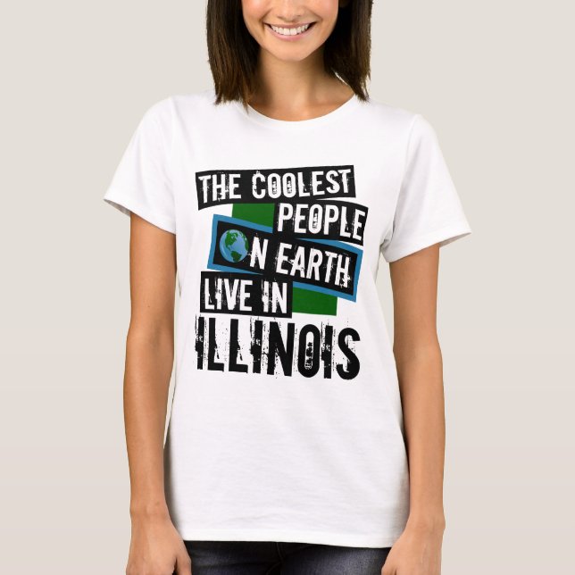 Camiseta Las personas más frías de la Tierra viven en Illin (Anverso)