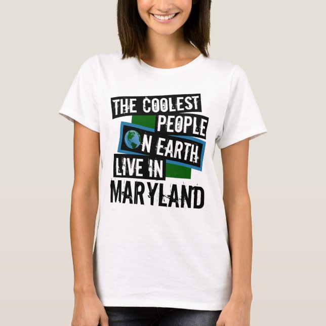Camiseta Las personas más frías de la Tierra viven en Maryl (Anverso)