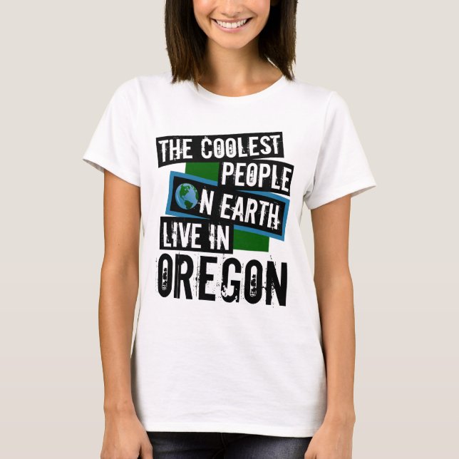 Camiseta Las personas más frías de la Tierra viven en Oregó (Anverso)