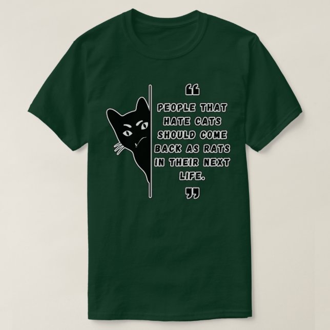 Camiseta Las personas que odian a los gatos les encantan lo (Diseño del anverso)