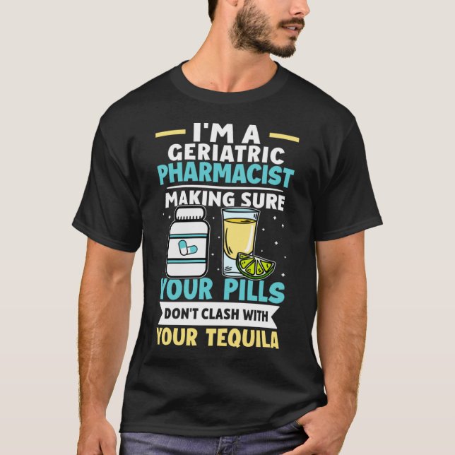Camiseta Las píldoras Farmacéuticas Geriátricas No Enfrenta (Anverso)