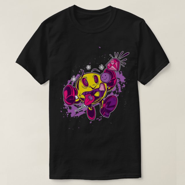 Camiseta Las píldoras que comen drogas alucinógenas son mal (Diseño del anverso)