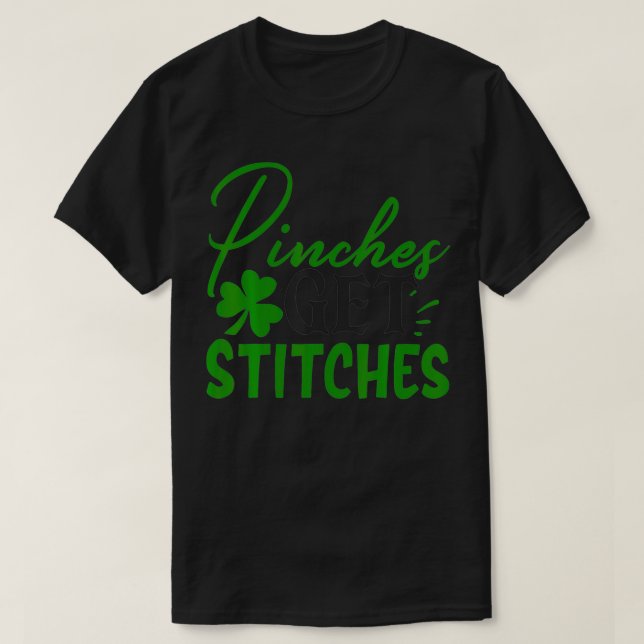 Camiseta Las pinzas se vuelven divertidas St Patricks Shamr (Diseño del anverso)