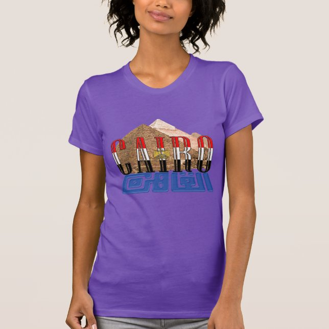 Camiseta Las pirámides egipcias de El Cairo (Anverso)