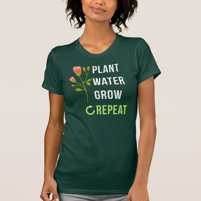 Camiseta Las plantas de agua cultivan la jardinería (Anverso)
