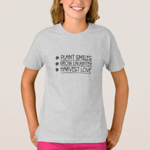 Camiseta Las plantas de tipografía simple transmiten mensaj