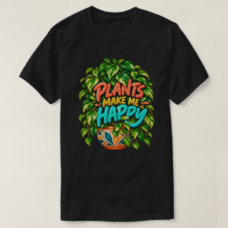 Camiseta Las Plantas Me Hacen Feliz Botánico Variado Colori