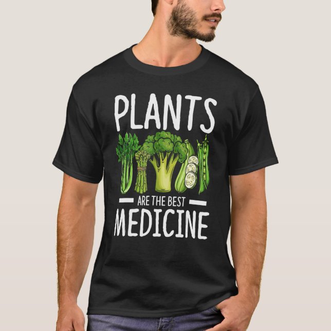 Camiseta Las Plantas Son El Mejor Plan De Alimentos Vegan E (Anverso)