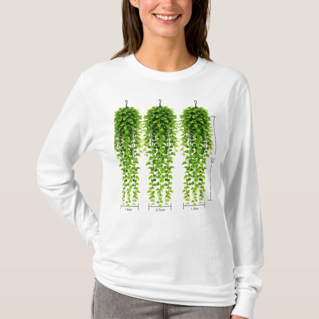 Camiseta Las plantas son largas (Anverso)