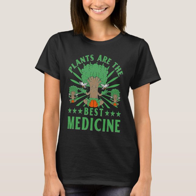 Camiseta Las plantas son las mejores medicinas Vegan Vegan  (Anverso)