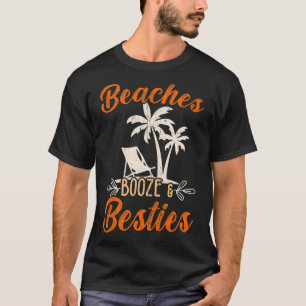 Camiseta Las Playas De Mujeres Booze Y Bestis BFF Mejor Ami