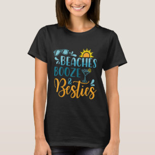 Camiseta Las Playas Femeninas Booze Y Bestis Funny Beach Lo