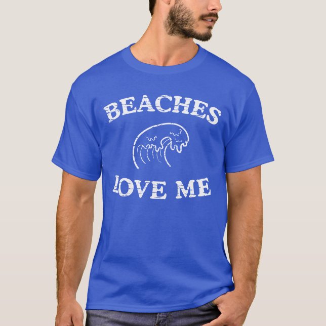 Camiseta Las playas me aman divertido (Anverso)
