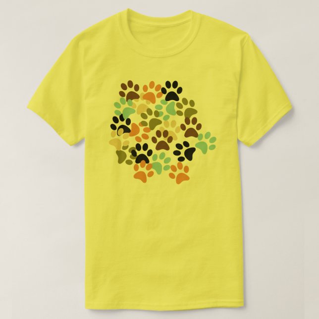 Camiseta Las porciones de pata del perro imprimen el modelo (Diseño del anverso)