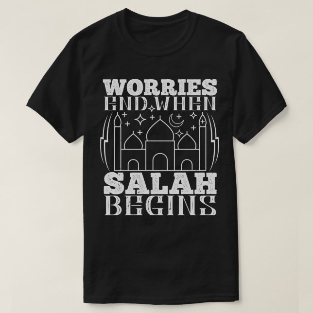 Camiseta Las preocupaciones del Islam terminan cuando comie (Diseño del anverso)