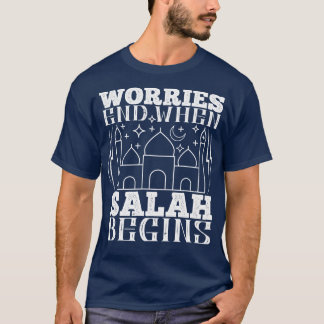 Camiseta Las preocupaciones del Islam terminan cuando comie