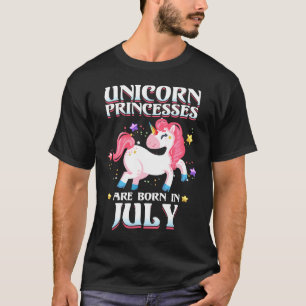Camiseta Las princesas de Unicornio nacen en julio