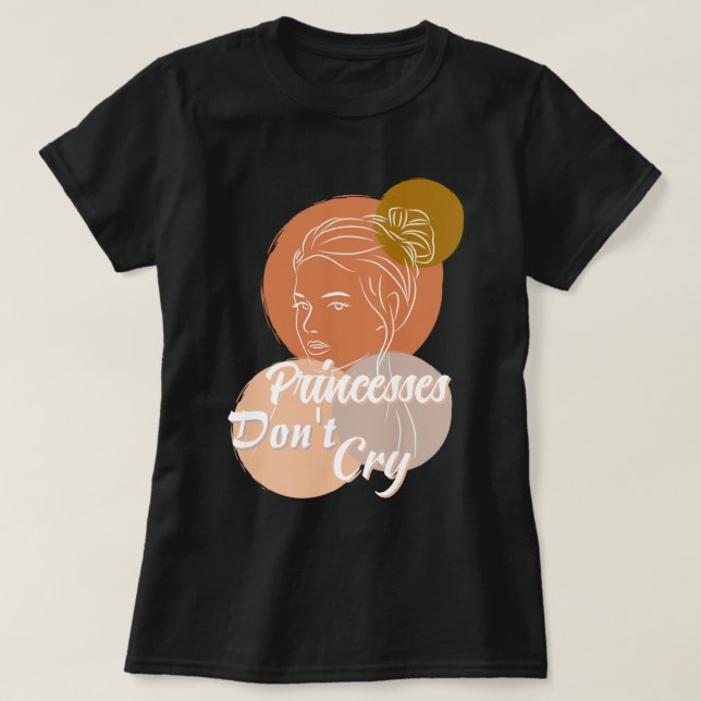 Camiseta las princesas no lloran letras Escribiendo camiset (Diseño del anverso)